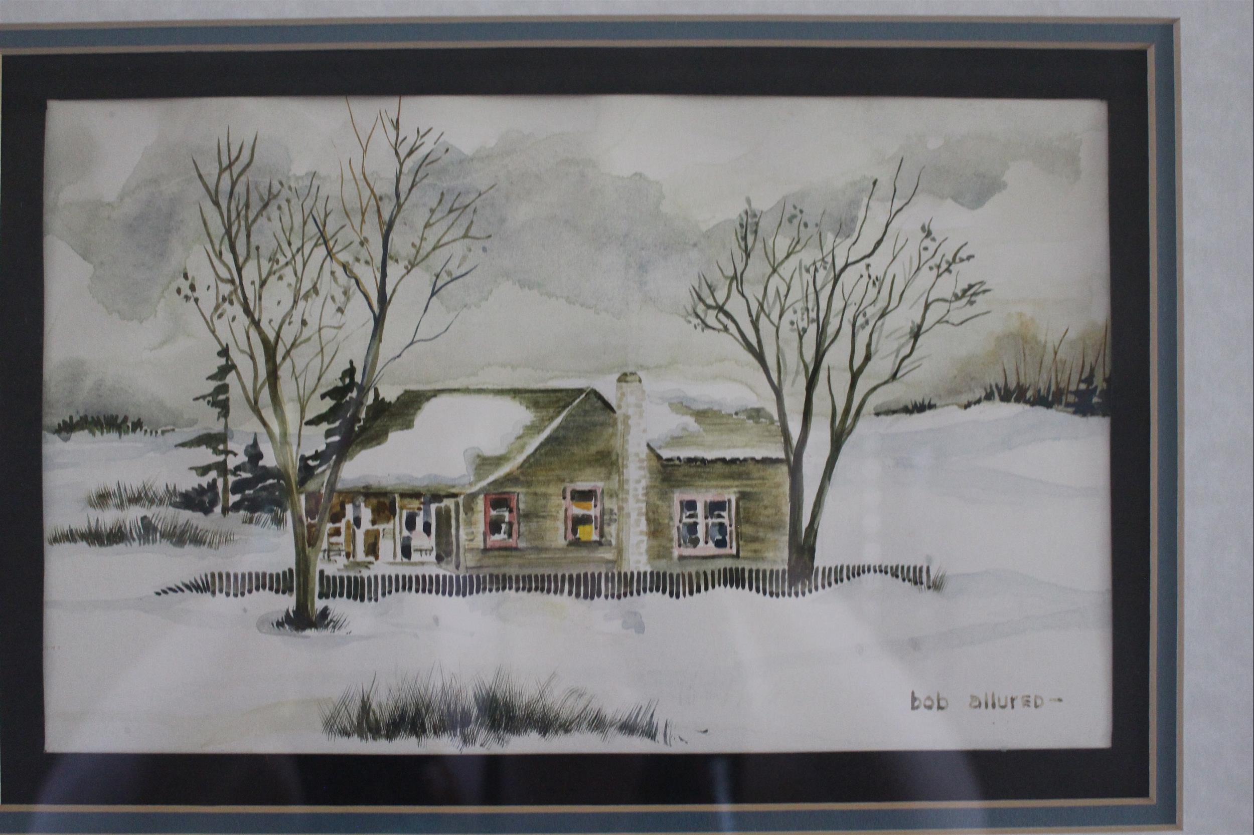 artwork painting of house